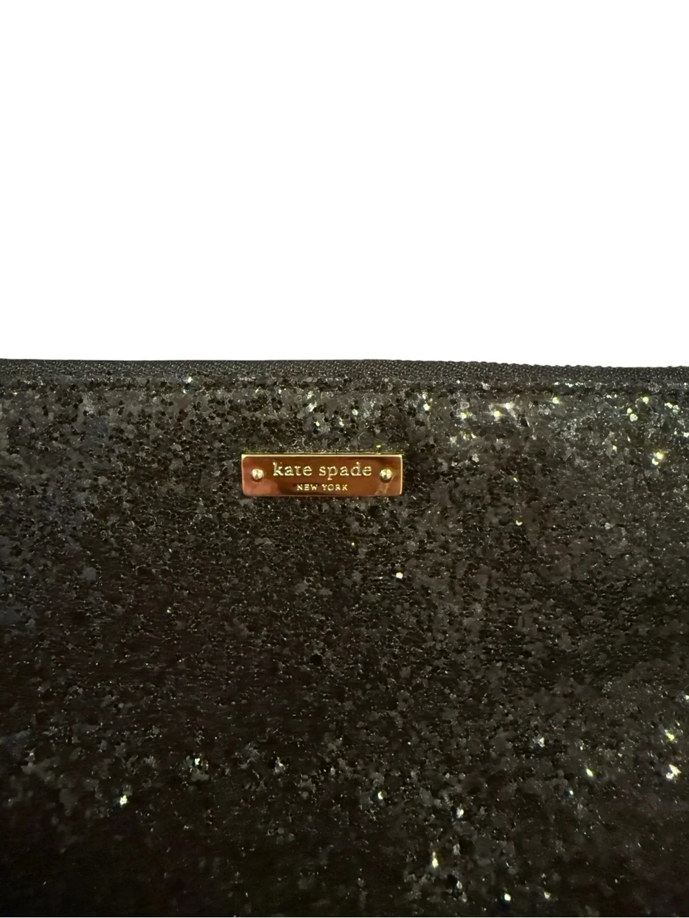 Kate spade Sparkle Black Glitter Wristlet Clutch